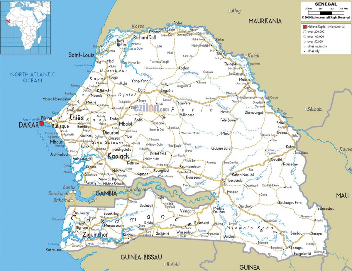 Senegal casamance mappa