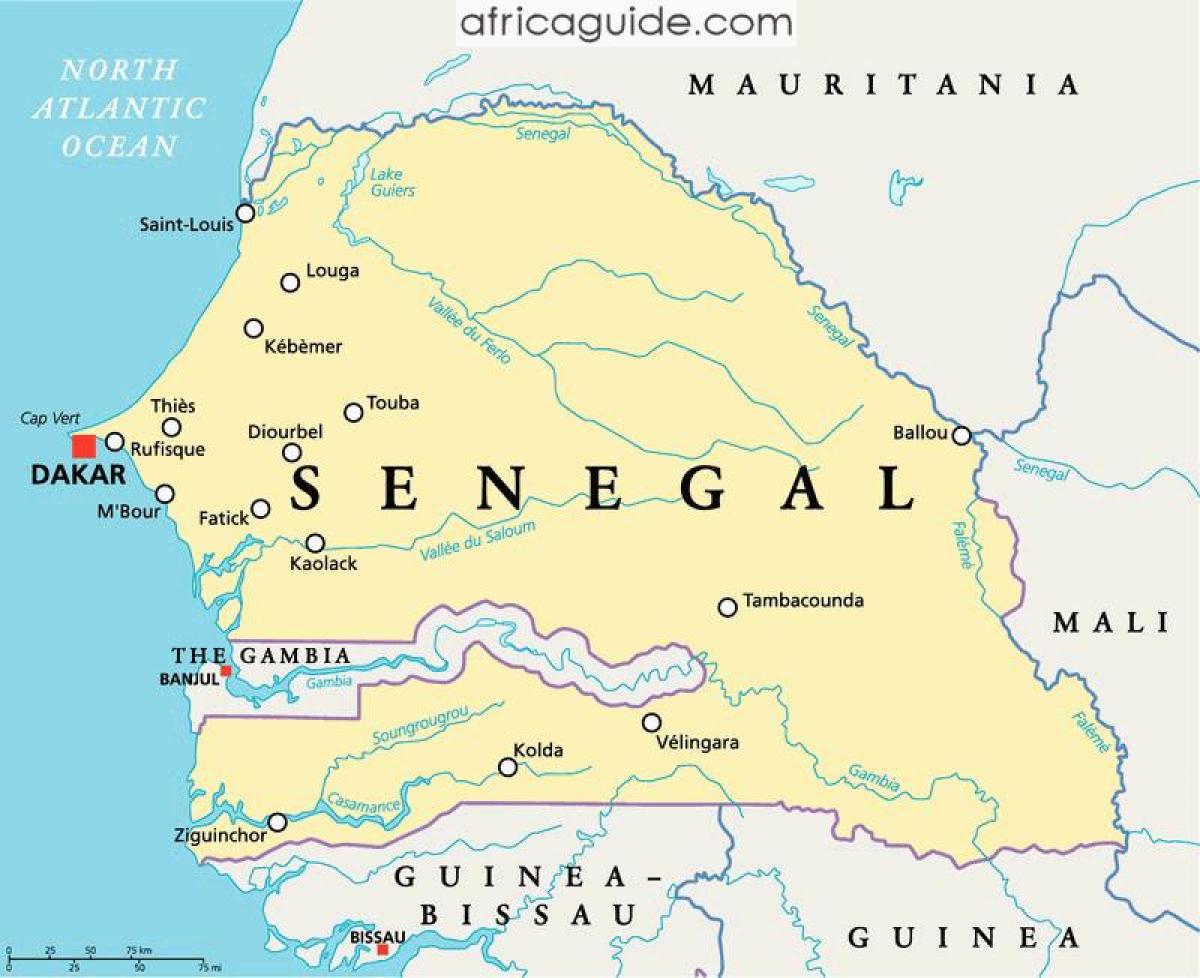Fiume Senegal africa mappa