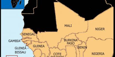 Mappa del Senegal mappa west africa
